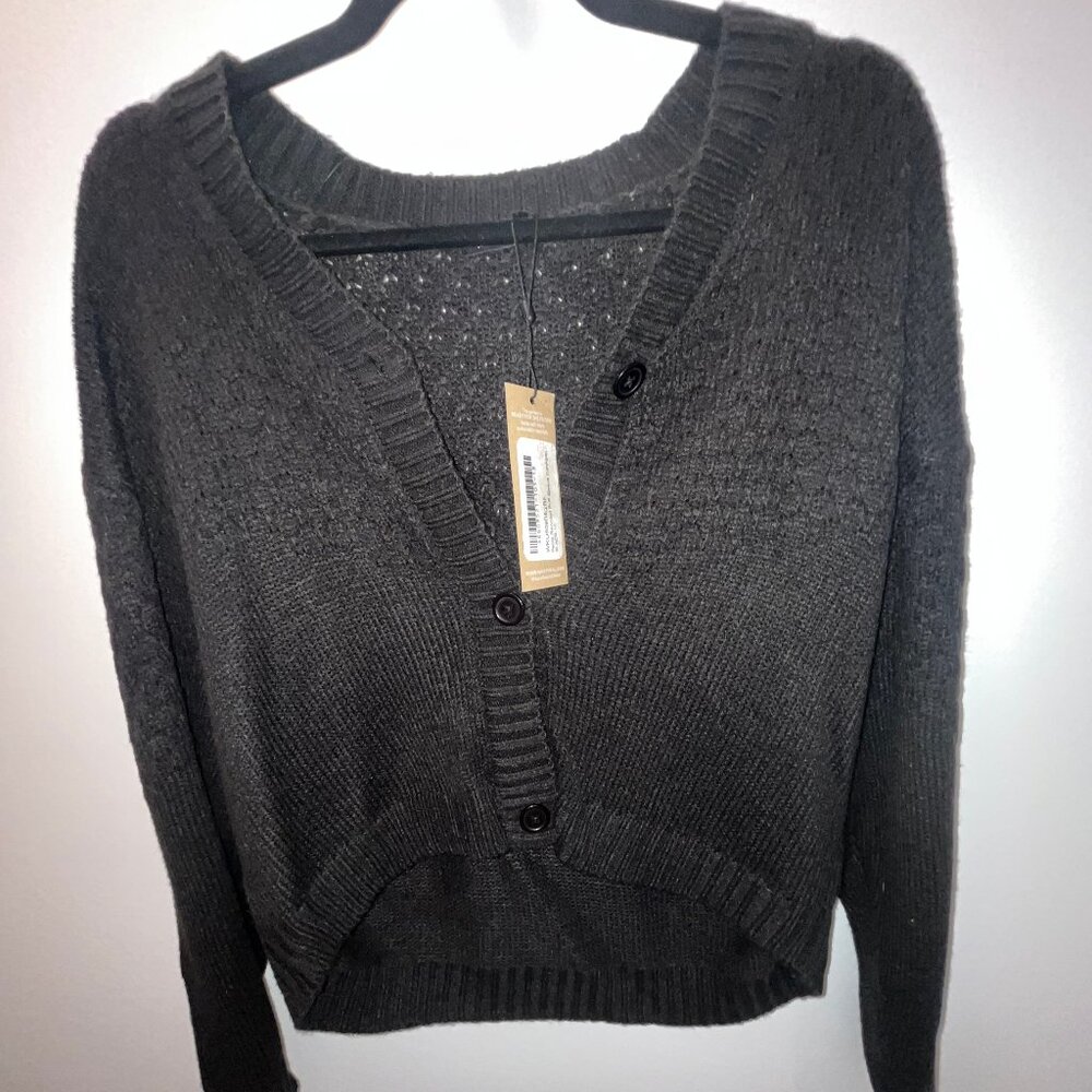 Nasty Gal Petite Recycled Puff Sleeve Cardigan (NWT)